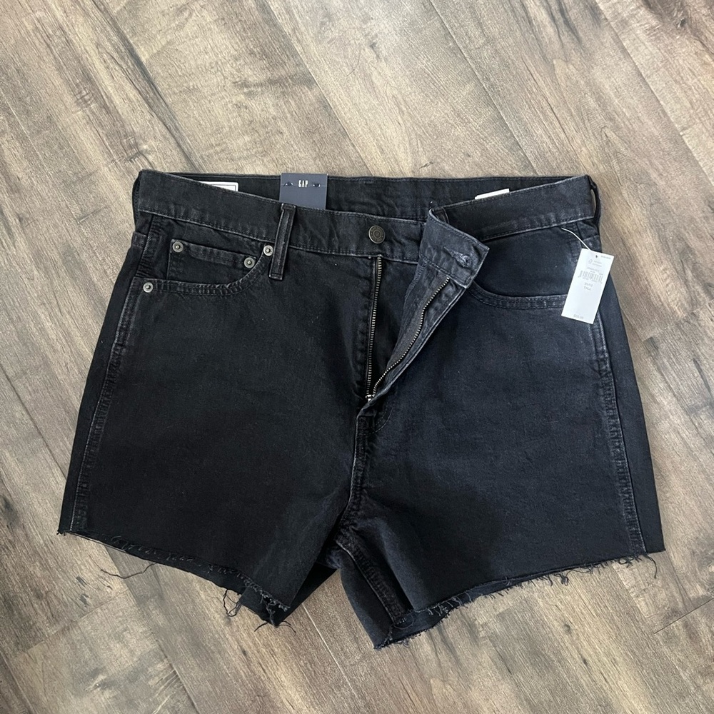 Black Denim Gap Shorts NWT